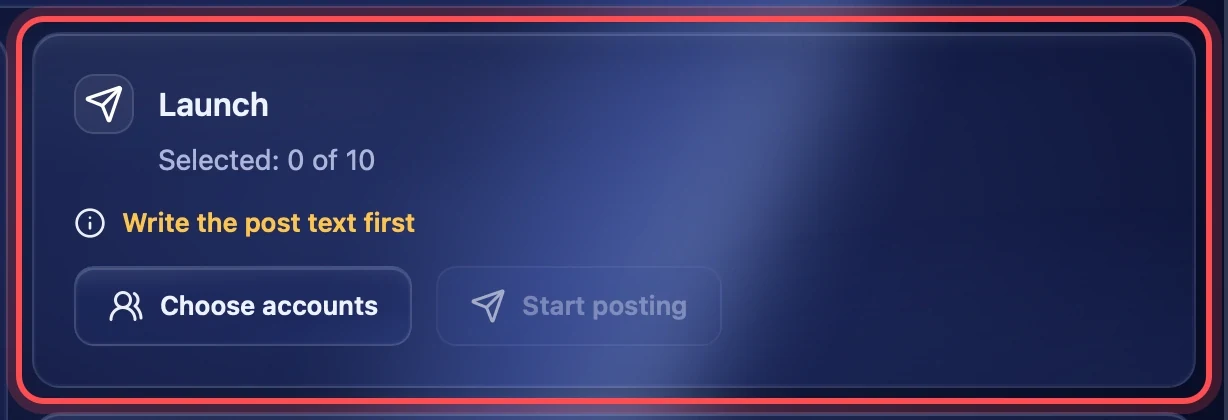 The launch block