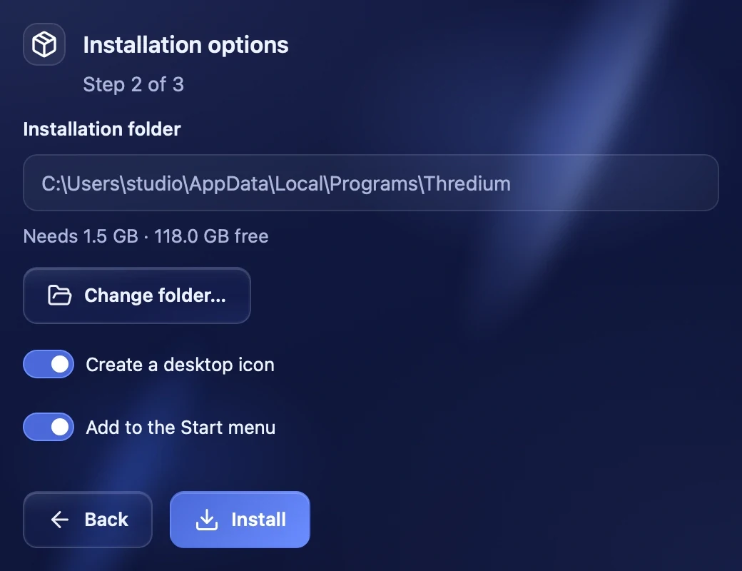 Installation options