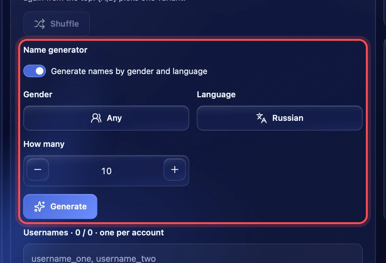 Name generator